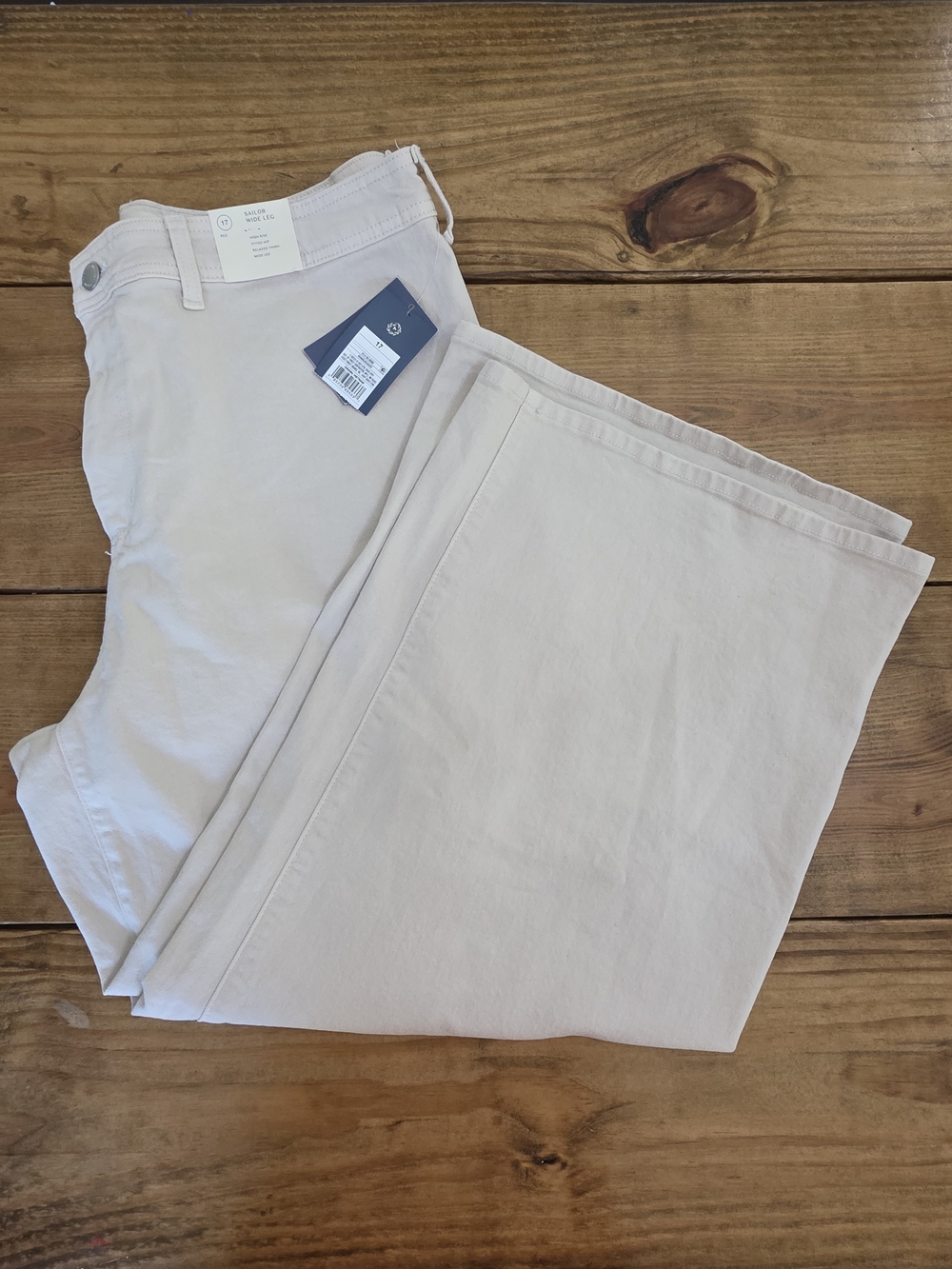 Universal Thread cream high rise wide leg sailor pants in size 17